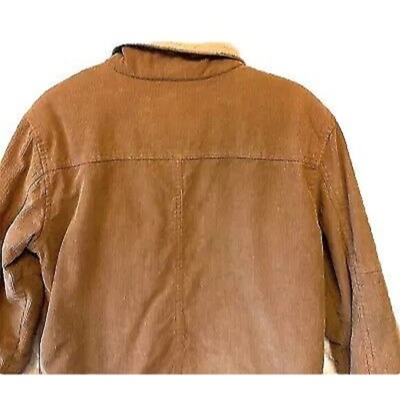 Buffalo David Bitton Jacket Men Size S Tan Light Brown Corduroy Sherpa Lined Y2K - Picture 3 of 11